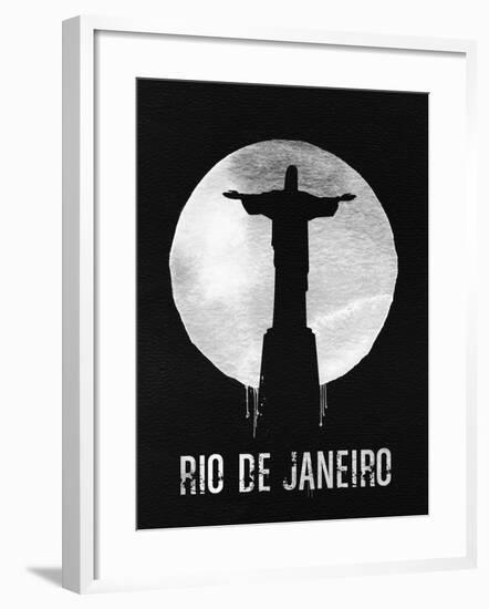 Rio De Janeiro Landmark Black-null-Framed Art Print