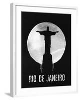 Rio De Janeiro Landmark Black-null-Framed Art Print