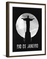 Rio De Janeiro Landmark Black-null-Framed Art Print