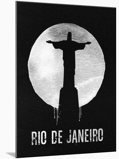 Rio De Janeiro Landmark Black-null-Mounted Art Print