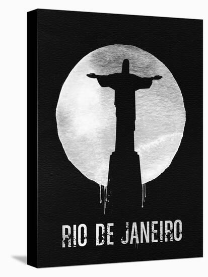 Rio De Janeiro Landmark Black-null-Stretched Canvas