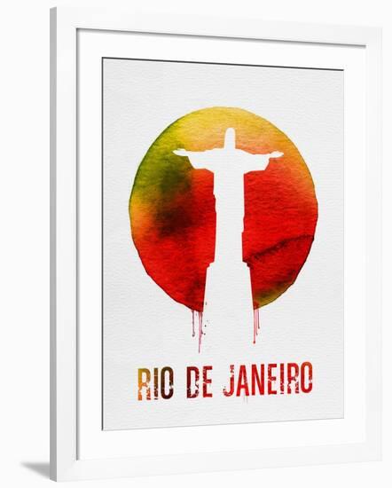 Rio De Janeiro Landmark Red-null-Framed Art Print