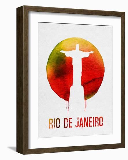 Rio De Janeiro Landmark Red-null-Framed Art Print