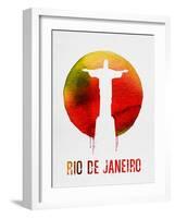 Rio De Janeiro Landmark Red-null-Framed Art Print