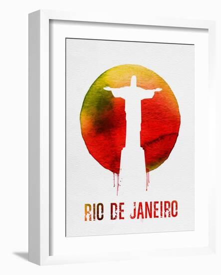 Rio De Janeiro Landmark Red-null-Framed Art Print