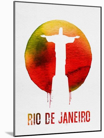 Rio De Janeiro Landmark Red-null-Mounted Art Print