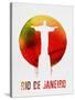 Rio De Janeiro Landmark Red-null-Stretched Canvas