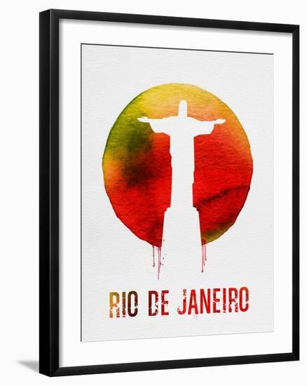 Rio De Janeiro Landmark Red-null-Framed Art Print