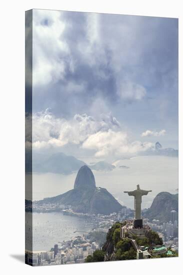 Rio De Janeiro Landscape Showing Corcovado, the Christ and the Sugar Loaf, Rio De Janeiro, Brazil-Alex Robinson-Stretched Canvas