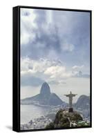 Rio De Janeiro Landscape Showing Corcovado, the Christ and the Sugar Loaf, Rio De Janeiro, Brazil-Alex Robinson-Framed Stretched Canvas