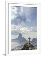 Rio De Janeiro Landscape Showing Corcovado, the Christ and the Sugar Loaf, Rio De Janeiro, Brazil-Alex Robinson-Framed Photographic Print