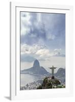 Rio De Janeiro Landscape Showing Corcovado, the Christ and the Sugar Loaf, Rio De Janeiro, Brazil-Alex Robinson-Framed Photographic Print