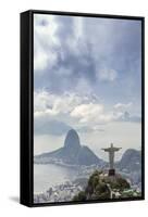 Rio De Janeiro Landscape Showing Corcovado, the Christ and the Sugar Loaf, Rio De Janeiro, Brazil-Alex Robinson-Framed Stretched Canvas