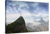 Rio De Janeiro Landscape Showing Corcovado, the Christ and the Sugar Loaf, Rio De Janeiro, Brazil-Alex Robinson-Stretched Canvas