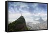 Rio De Janeiro Landscape Showing Corcovado, the Christ and the Sugar Loaf, Rio De Janeiro, Brazil-Alex Robinson-Framed Stretched Canvas