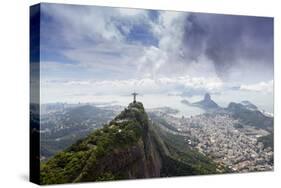 Rio De Janeiro Landscape Showing Corcovado, the Christ and the Sugar Loaf, Rio De Janeiro, Brazil-Alex Robinson-Stretched Canvas