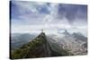 Rio De Janeiro Landscape Showing Corcovado, the Christ and the Sugar Loaf, Rio De Janeiro, Brazil-Alex Robinson-Stretched Canvas