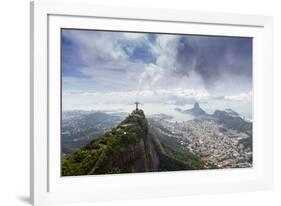 Rio De Janeiro Landscape Showing Corcovado, the Christ and the Sugar Loaf, Rio De Janeiro, Brazil-Alex Robinson-Framed Photographic Print