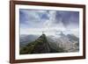 Rio De Janeiro Landscape Showing Corcovado, the Christ and the Sugar Loaf, Rio De Janeiro, Brazil-Alex Robinson-Framed Photographic Print