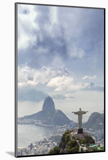 Rio De Janeiro Landscape Showing Corcovado, the Christ and the Sugar Loaf, Rio De Janeiro, Brazil-Alex Robinson-Mounted Photographic Print