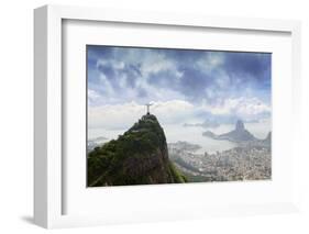 Rio De Janeiro Landscape Showing Corcovado, the Christ and the Sugar Loaf, Rio De Janeiro, Brazil-Alex Robinson-Framed Photographic Print