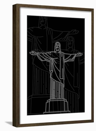 Rio De Janeiro Night-Cristian Mielu-Framed Art Print