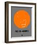 Rio De Janeiro Orange Subway Map-NaxArt-Framed Art Print