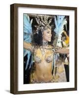 Rio De Janeiro, Rio De Janeiro City, Fabia Borges of the Imperio Da Tijuca Samba School at Carnival-Alex Robinson-Framed Photographic Print