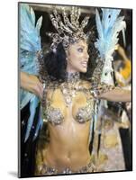 Rio De Janeiro, Rio De Janeiro City, Fabia Borges of the Imperio Da Tijuca Samba School at Carnival-Alex Robinson-Mounted Photographic Print