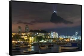 Rio De Janeiro Skyline at Dusk.-Jon Hicks-Framed Stretched Canvas
