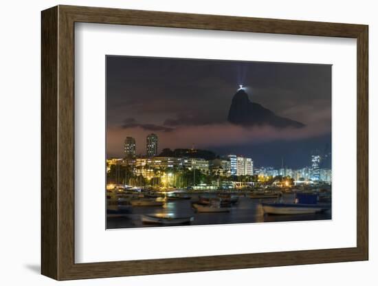 Rio De Janeiro Skyline at Dusk.-Jon Hicks-Framed Photographic Print