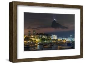 Rio De Janeiro Skyline at Dusk.-Jon Hicks-Framed Photographic Print