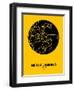 Rio de Janeiro Street Map Yellow-NaxArt-Framed Art Print