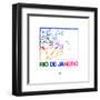 Rio De Janeiro Watercolor Street Map-NaxArt-Framed Art Print