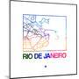 Rio De Janeiro Watercolor Street Map-NaxArt-Mounted Art Print