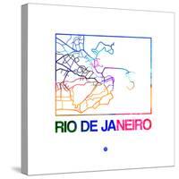 Rio De Janeiro Watercolor Street Map-NaxArt-Stretched Canvas