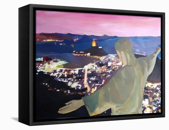 Rio De Janeiro With Christ The Redeemer II-Markus Bleichner-Framed Stretched Canvas