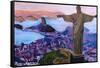 Rio de Janeiro with Christ the Redeemer-Martina Bleichner-Framed Stretched Canvas