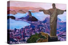 Rio de Janeiro with Christ the Redeemer-Martina Bleichner-Stretched Canvas