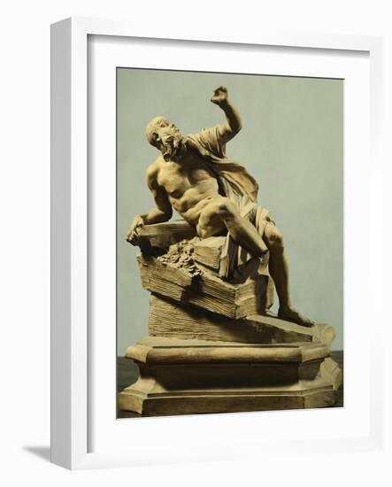 Rio De La Plata, Detail from Fountain of Four Rivers-Gian Lorenzo Bernini-Framed Giclee Print