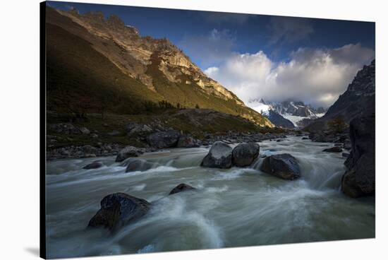 Rio Fitz Roy River, Mount Fitz Roy and Cerro Torre, Argentina-Ed Rhodes-Stretched Canvas