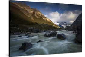 Rio Fitz Roy River, Mount Fitz Roy and Cerro Torre, Argentina-Ed Rhodes-Stretched Canvas