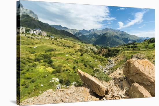 Rio Gallego and the Tena Valley beyond, below Formigal ski resort, Formigal, Sallent de Gallego, Hu-Robert Francis-Stretched Canvas