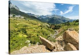 Rio Gallego and the Tena Valley beyond, below Formigal ski resort, Formigal, Sallent de Gallego, Hu-Robert Francis-Stretched Canvas