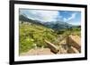 Rio Gallego and the Tena Valley beyond, below Formigal ski resort, Formigal, Sallent de Gallego, Hu-Robert Francis-Framed Photographic Print