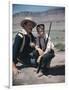 RIO GRANDE, 1950 directed by JOHN FORD John Wayne and his son Patrick (photo)-null-Framed Photo