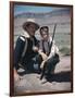 RIO GRANDE, 1950 directed by JOHN FORD John Wayne and his son Patrick (photo)-null-Framed Photo