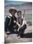 RIO GRANDE, 1950 directed by JOHN FORD John Wayne and his son Patrick (photo)-null-Mounted Photo