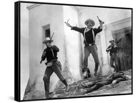 RIO GRANDE, 1950 directed by JOHN FORD John Wayne (b/w photo)-null-Framed Stretched Canvas