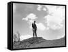 RIO GRANDE, 1950 directed by JOHN FORD John Wayne (b/w photo)-null-Framed Stretched Canvas